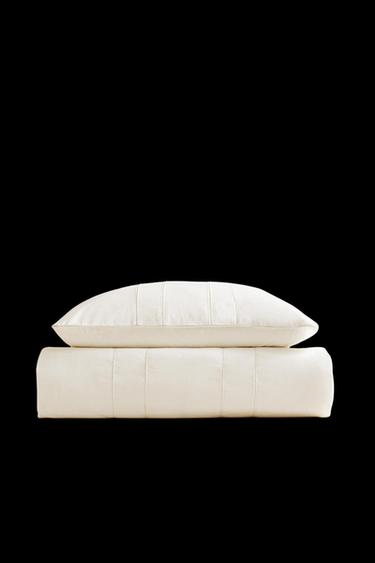 Zara CHILDREN'S HEMSTITCHED POPLIN DUVET COVER - Oyster-white - Image 0