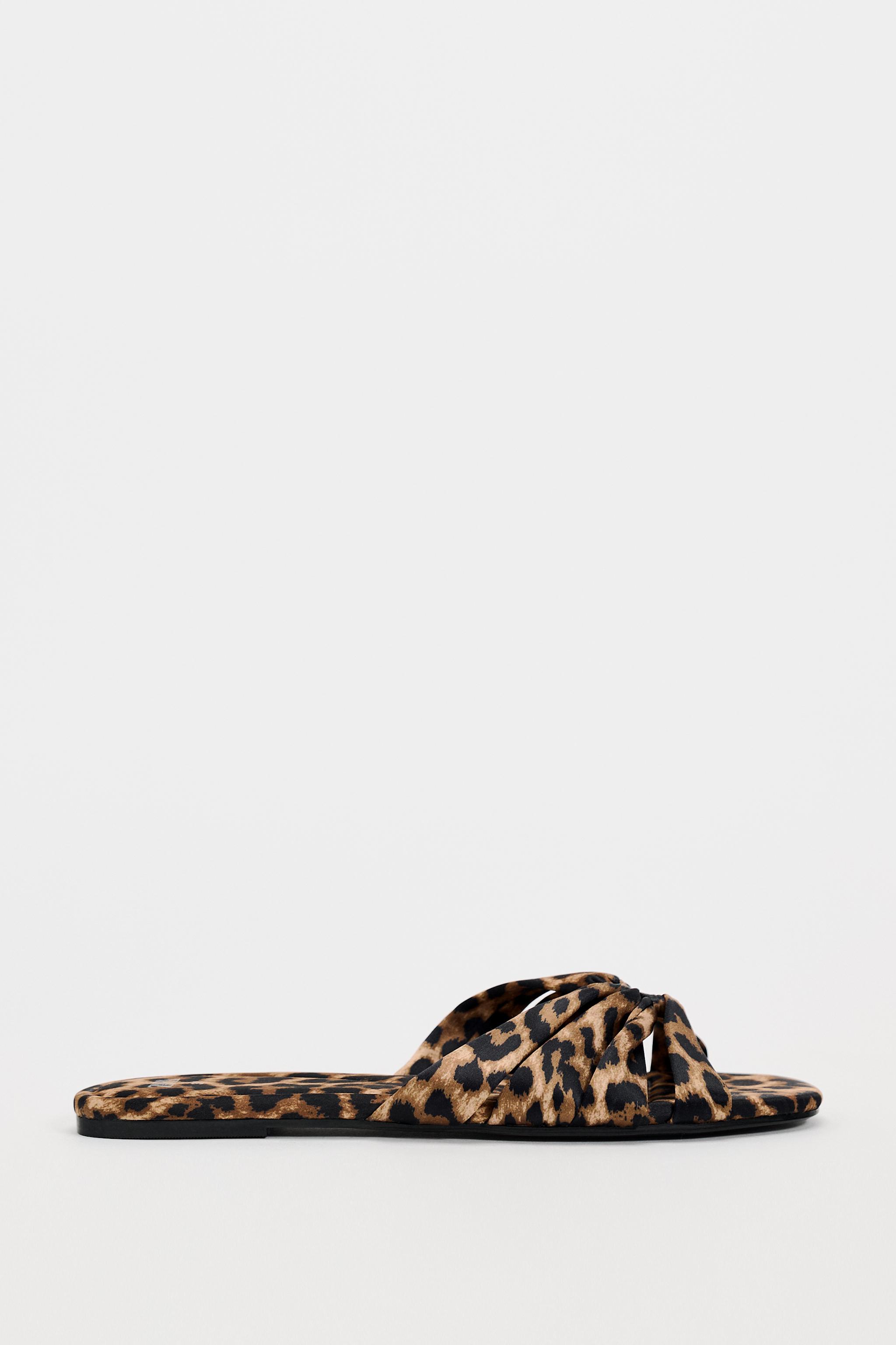 zara animal print sandals