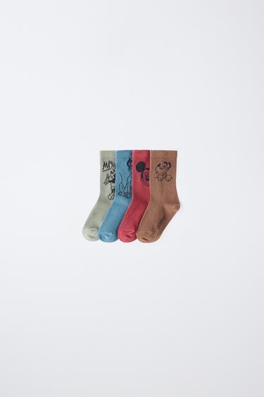 4-PACK OF MICKEY MOUSE AND FRIENDS © DISNEY MID-CALF SOCKS - Multicoloured by Zara