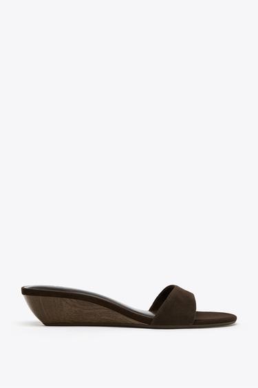 ВЕЛУРЕНИ ЧЕХЛИ С ПЛАТФОРМА - Кафяво от Zara