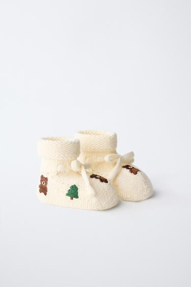 CHAUSSONS À NŒUD - Blanc écru de Zara - Image 1