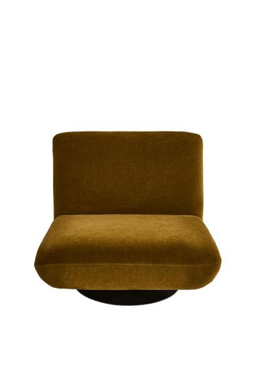 VELVET SWIVEL ACCENT CHAIR - Olive green by Zara