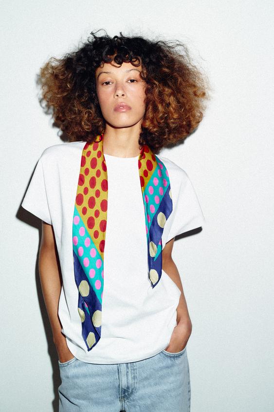 POLKA DOT PRINT SCARF from Zara - $29.90