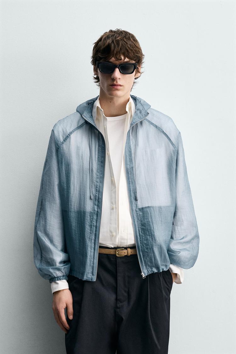 ZARA CROPPED FIT LIGHTWEIGHT TECHNICAL JACKET