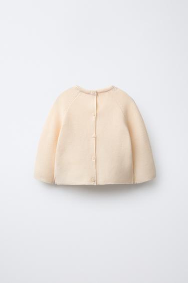 EMBROIDERED ELEPHANT KNIT SWEATER - Ecru by Zara - Image 1