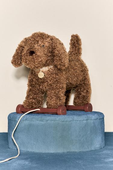 CHILDREN'S SOFT TOY DOG WITH WHEELS - Brown by Zara - Image 6