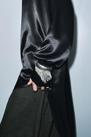 CHAIN BANGLE BRACELET - Silver by Zara