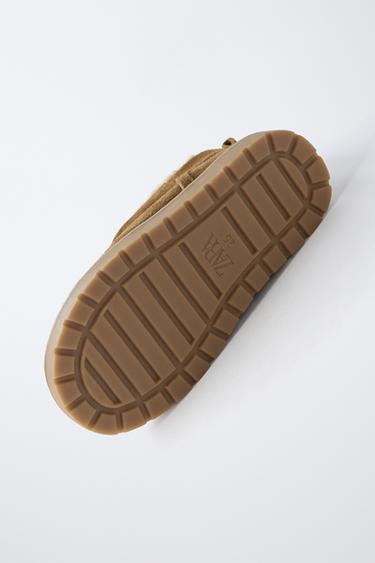 LINED LEATHER BOOTS - Brown by Zara - Image 6