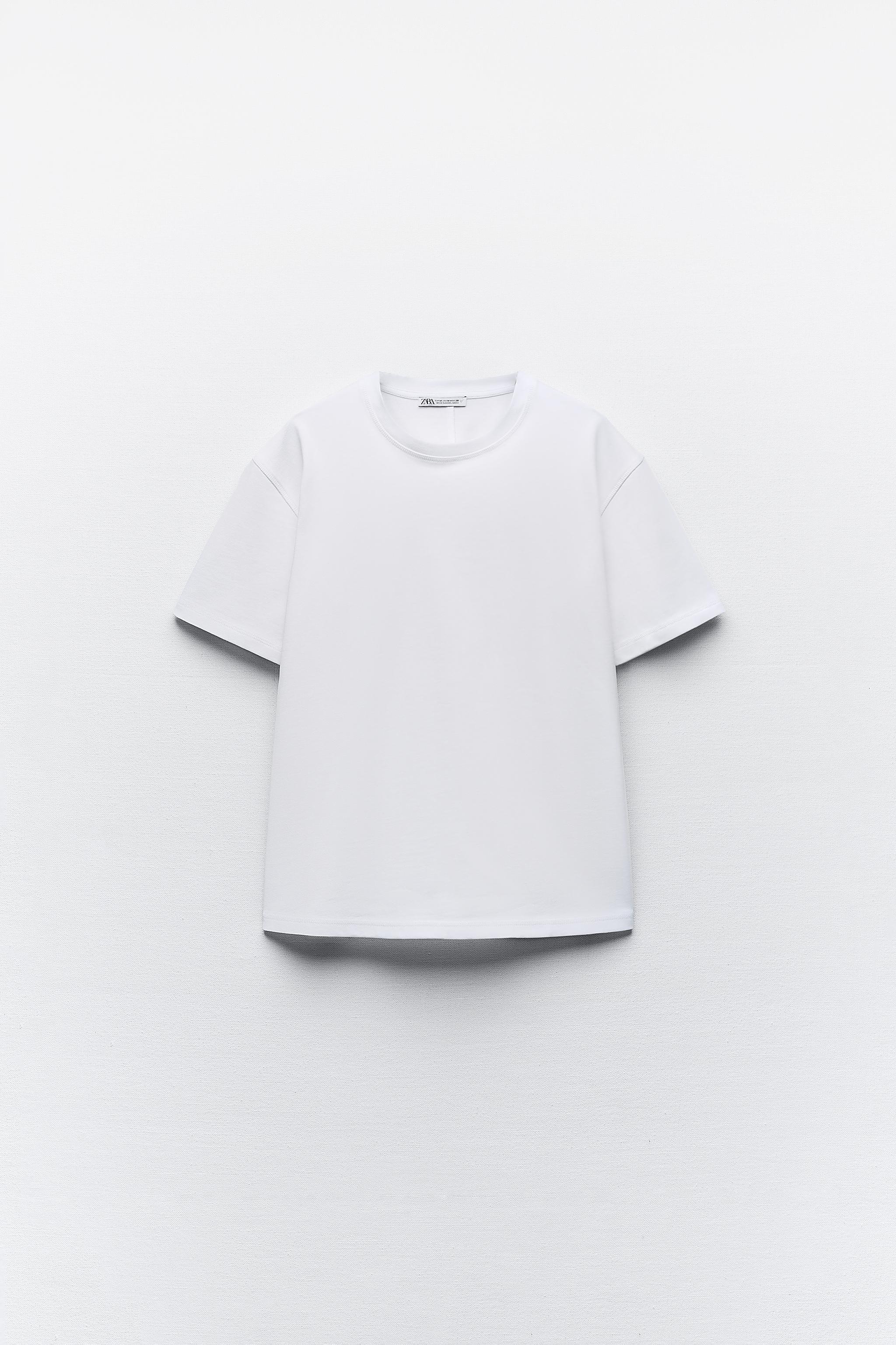 HEAVY-WEIGHT コットン Tシャツ - ホワイト | ZARA Japan / 日本