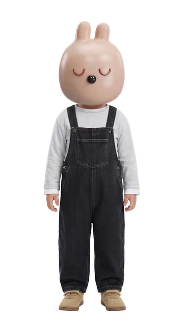 ロングデニムオーバーオールブラックZaraのロングデニムオーバーオール - ブラック 