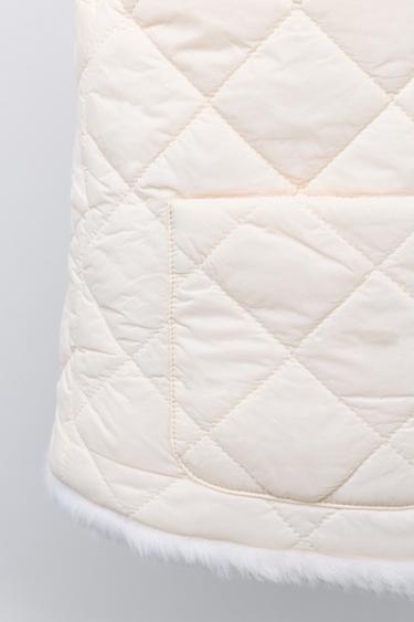 REVERSIBLE FAUX FUR GILET - Ecru by Zara - Image 5