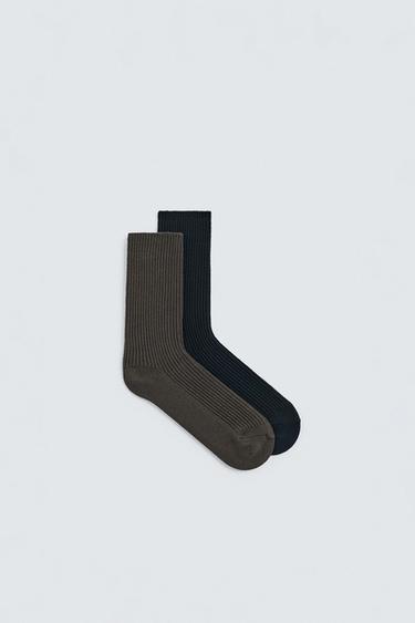 Zara TWO-PACK OF RIBBED SOCKS - various