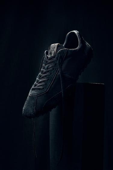 LEATHER SNEAKERS X SR_A - Black by Zara