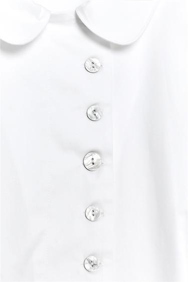 TOP GABARDINE BOUTONS - Blanc de Zara - Image 6