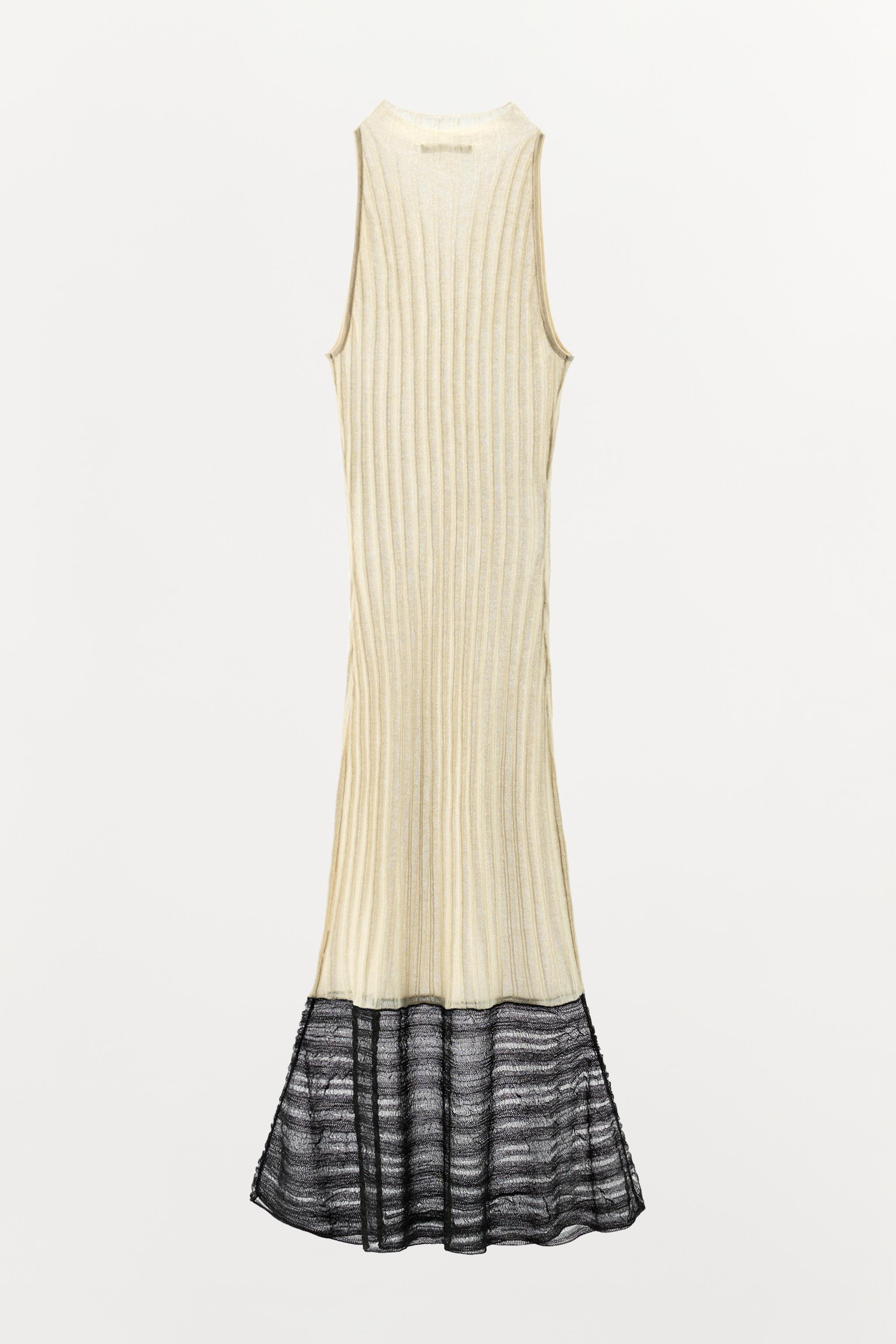 CONTRAST KNIT DRESS