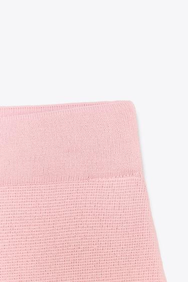 MINI JUPE EN MAILLE - Rose pastel de Zara - Image 6