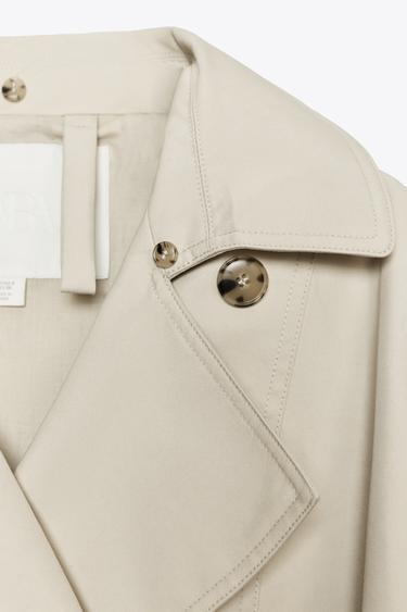 TRENCH COURT DÉPERLANT ZW COLLECTION - Écru de Zara - Image 11