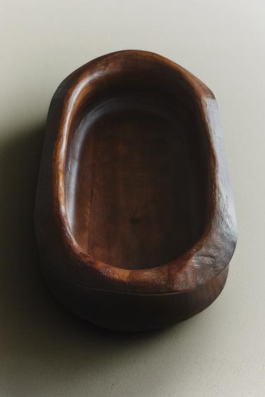 IRREGULAR WOODEN TRAY - Light beige by Zara - Image 4