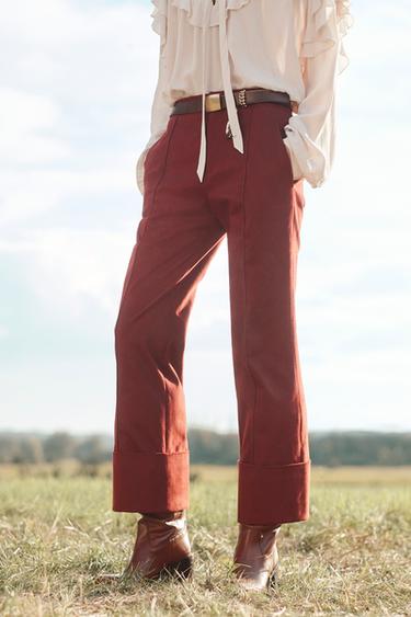 PANTALON CAPRI ÉDITION LIMITÉE - Vin de Zara - Image 1