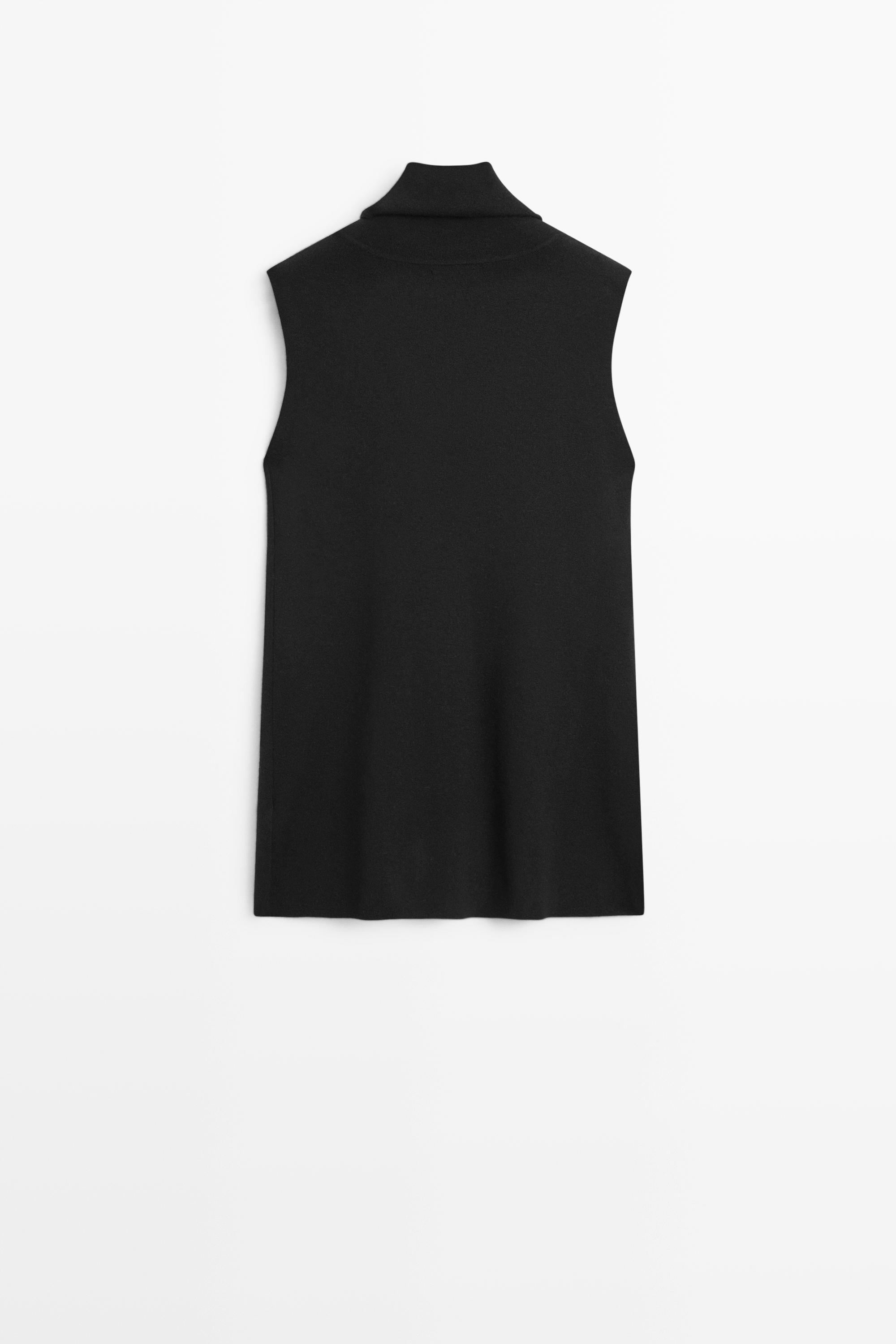 Wool blend knit top