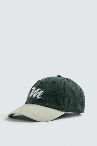 LETTER PATCH CAP - Green by Zara