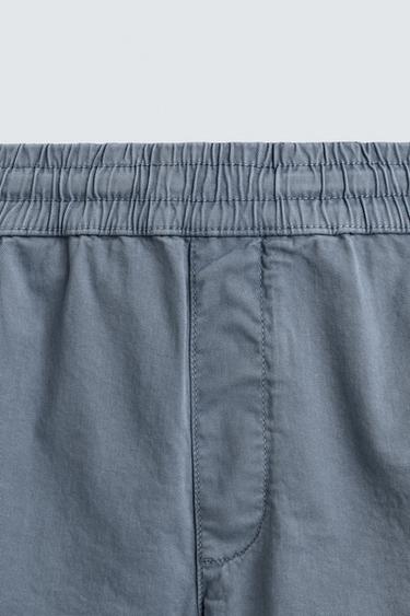SHORT EN TWILL COUPE DÉCONTRACTÉE - Bleu clair de Zara - Image 8