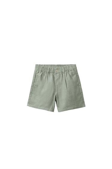 BERMUDAS 100% LIÑO - Caqui de Zara