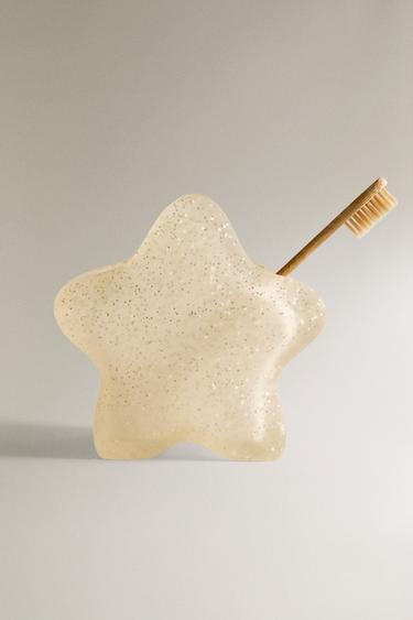 CHILDREN’S GLITTER STAR TOOTHBRUSH HOLDER - Yellow by Zara - Image 4