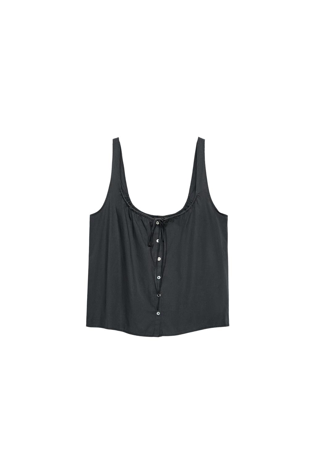 BUTTONED POPLIN TOP - image 3