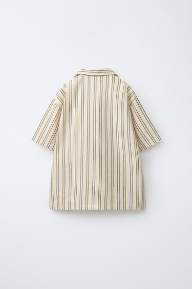 PYJAMA CHEMISE À RAYURES 6-14 ANS - Marron clair de Zara - Image 2