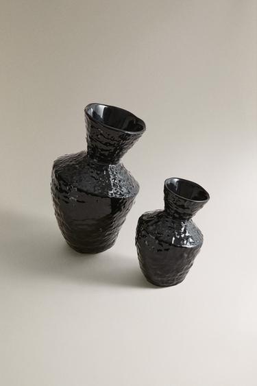 SLANTED VASE - Black by Zara - Image 1