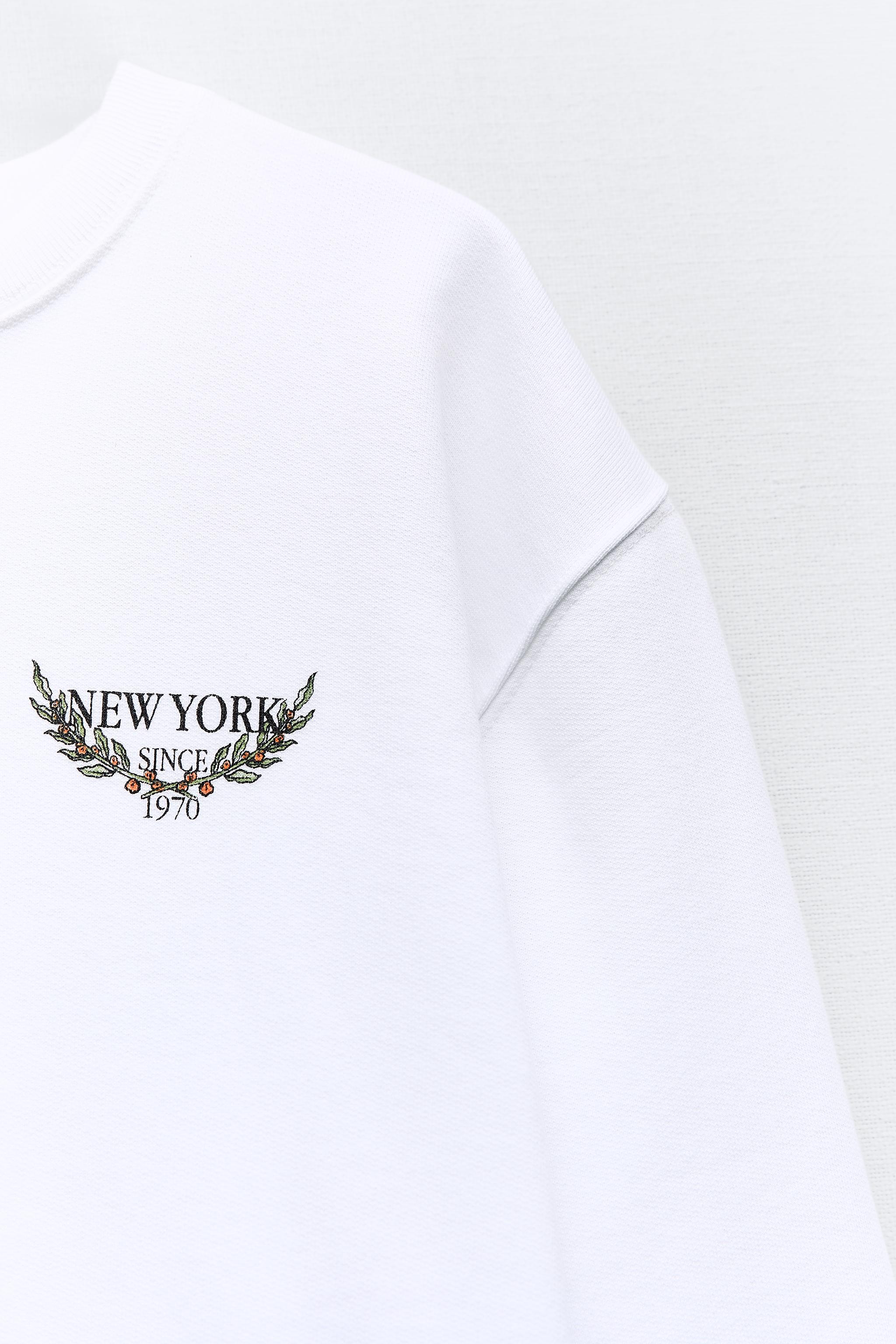 テキストプリント スウェットシャツ - ホワイト | ZARA Japan / 日本