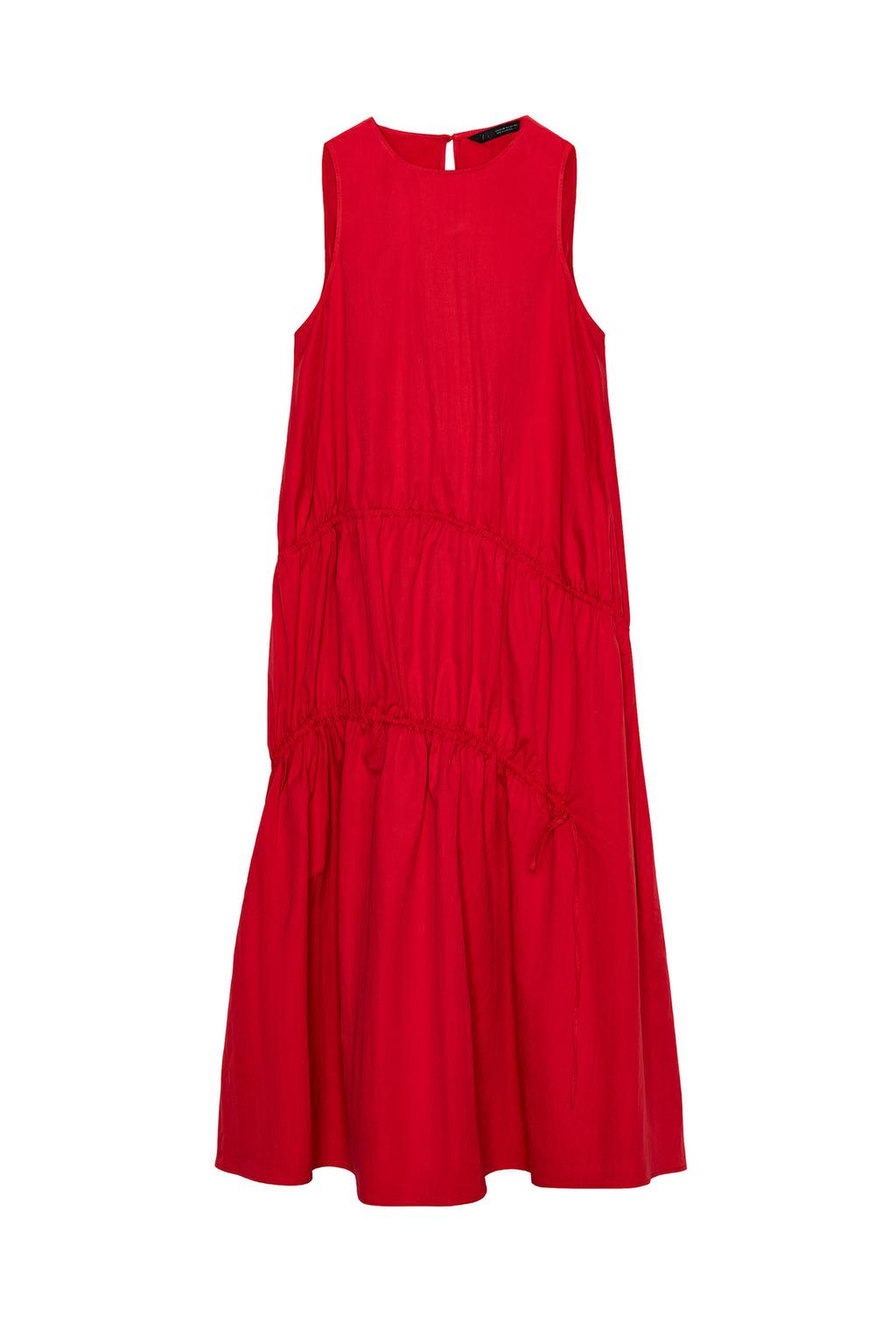 NYLON MIDI DRESS WITH TIES - image 3