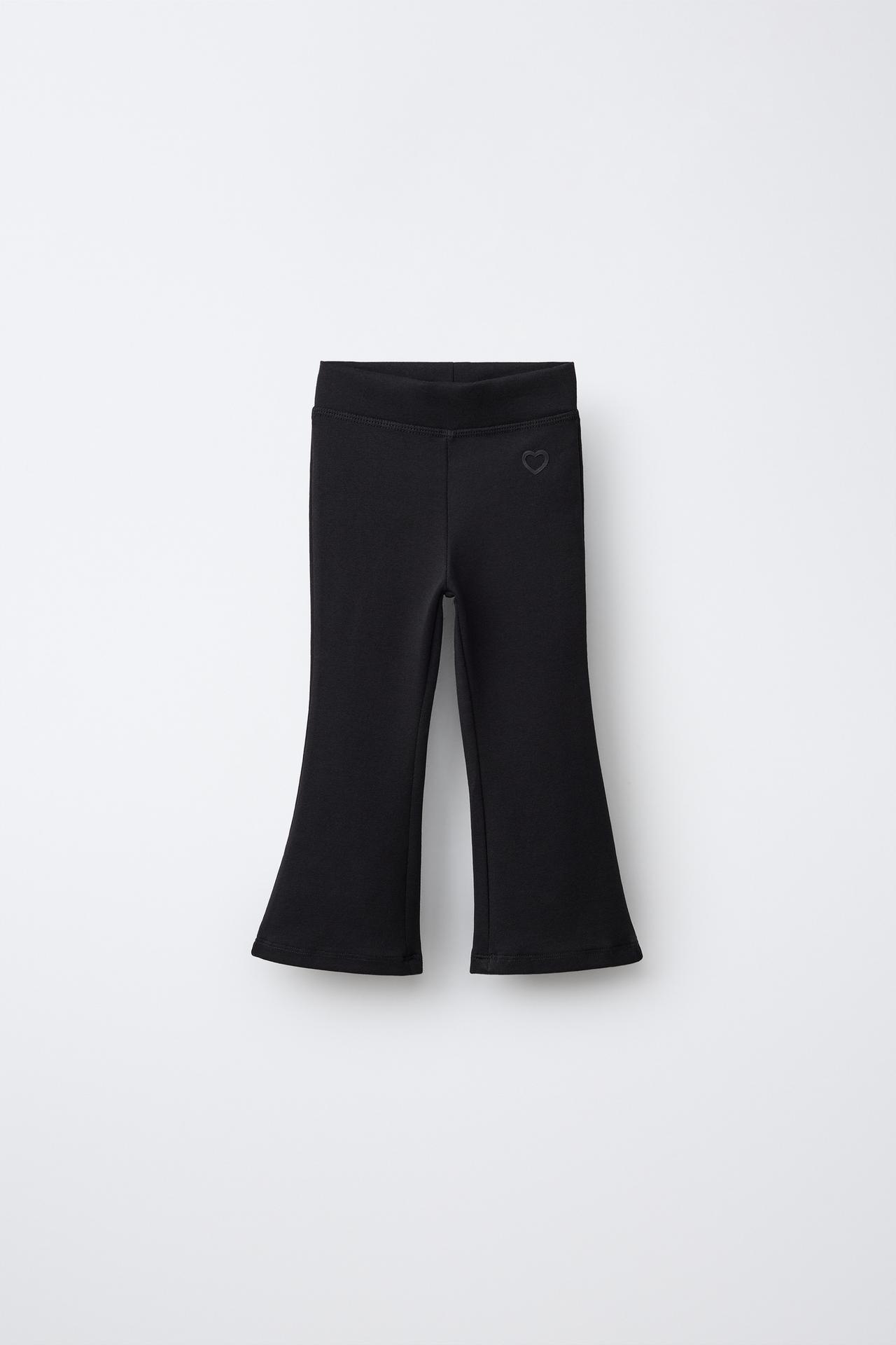 SPORTY FLARE LEGGINGS — Black