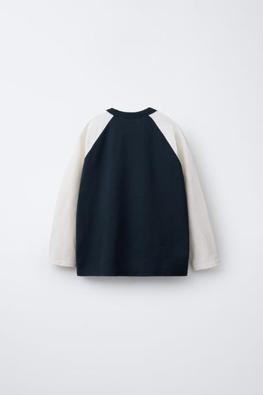 RAGLAN SLEEVE T-SHIRT BENSIMON ® X ZARA - Navy blue by Zara - Image 1
