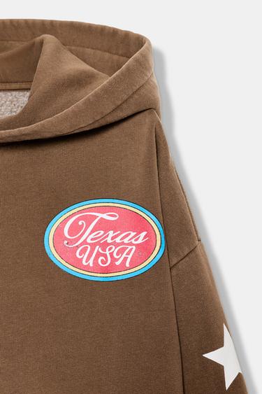 SLOGAN PRINT HOODIE - Brown by Zara - Image 8