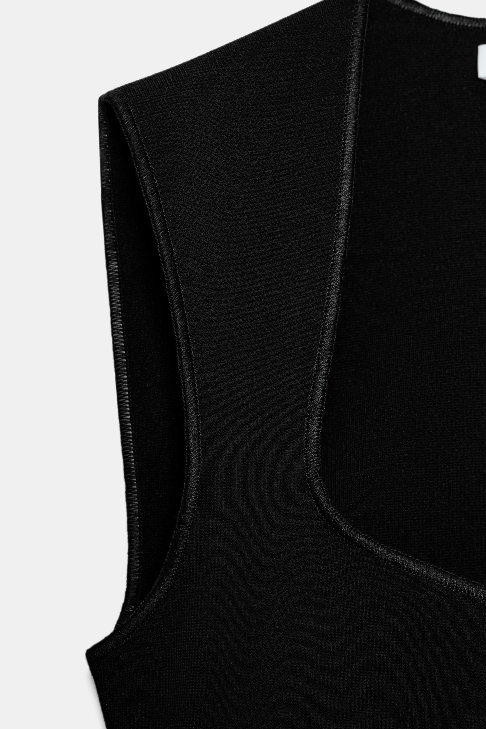 Zara Kare Yaka Streç Body görsel 8
