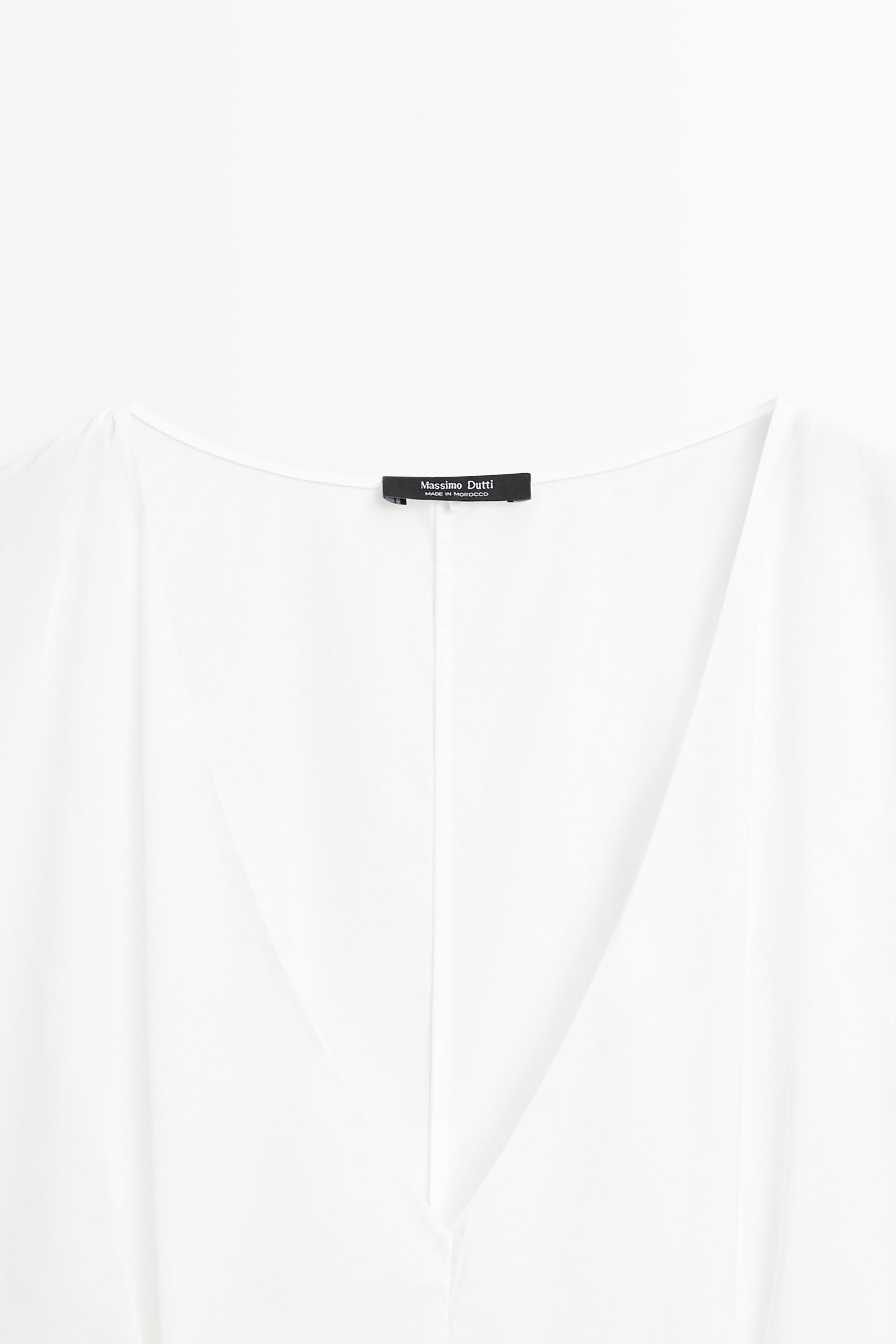 Poplin flounce midi dress