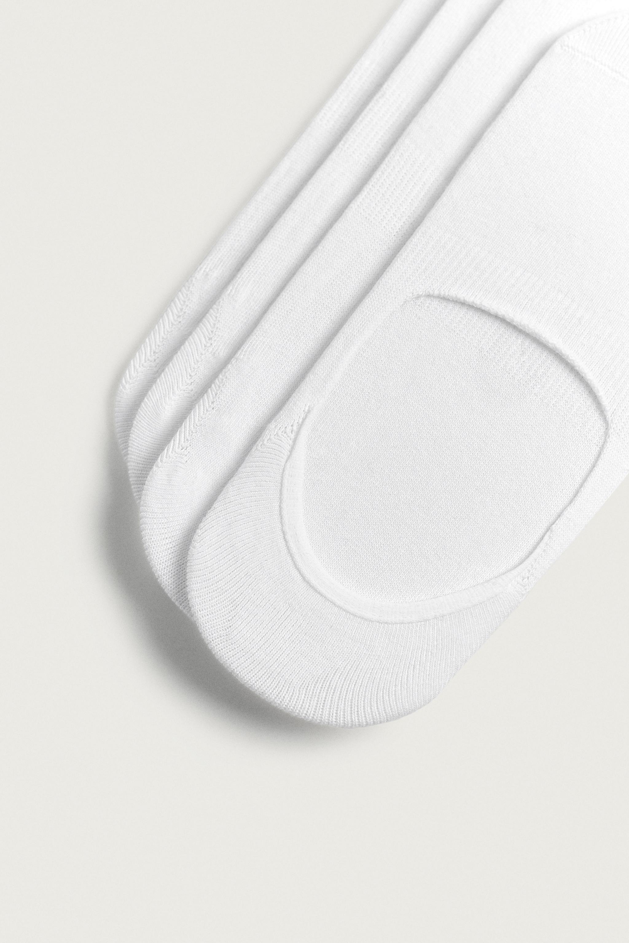 PACK OF 4 INVISIBLE SOCKS — White (alternate view)