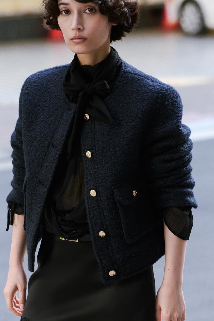 GOLD BUTTON BOUCLÉ JACKET