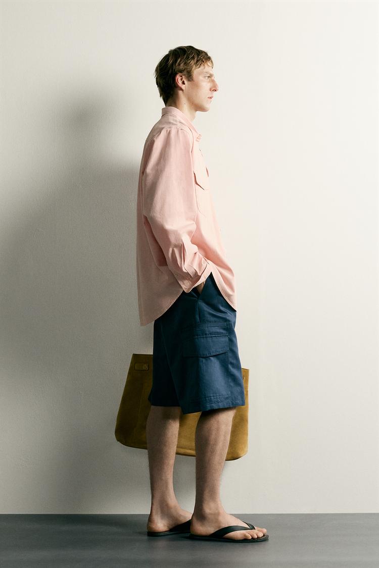 Camisa con bolsillo corte relajado 4