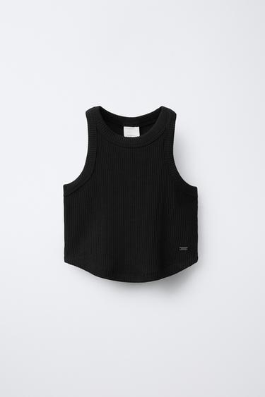 PLAYERA RIB NADADORA - Negro de Zara