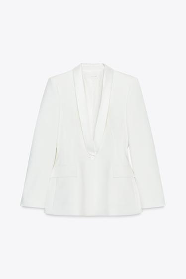 BLAZER COMBINADA ENTALLADA - Crudo de Zara