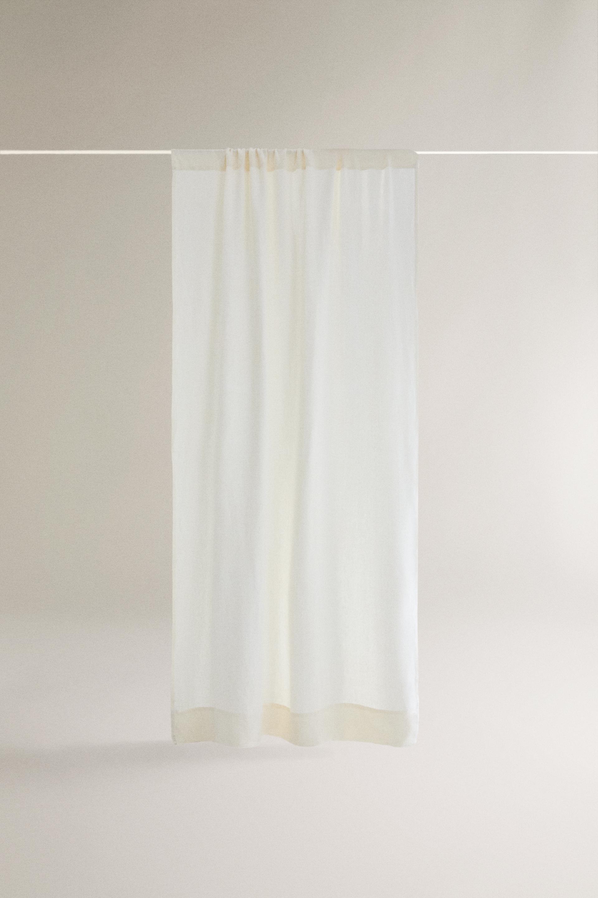 HIGH OPACITY HEAVY LINEN CURTAIN - Ecru | ZARA United States