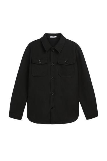 FLANNEL-EFFECT OVERSHIRT WITH POCKETS