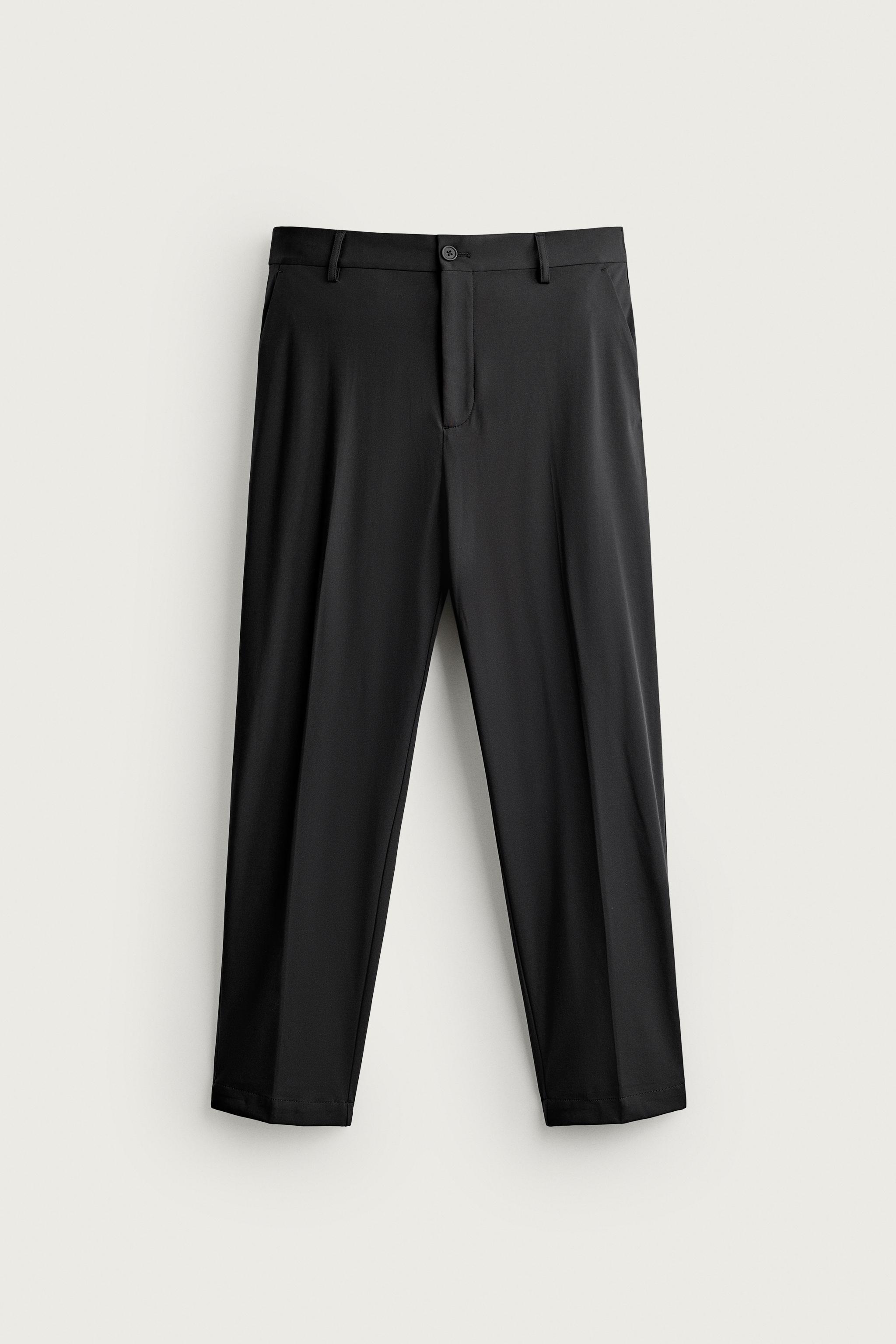 COMFORT SUIT SLIM FIT TROUSERS — Black