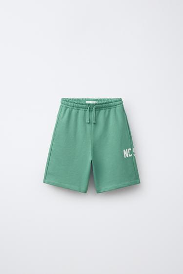 BERMUDA DE JOGGING IMPRIMÉE - Vert de Zara - Image 0
