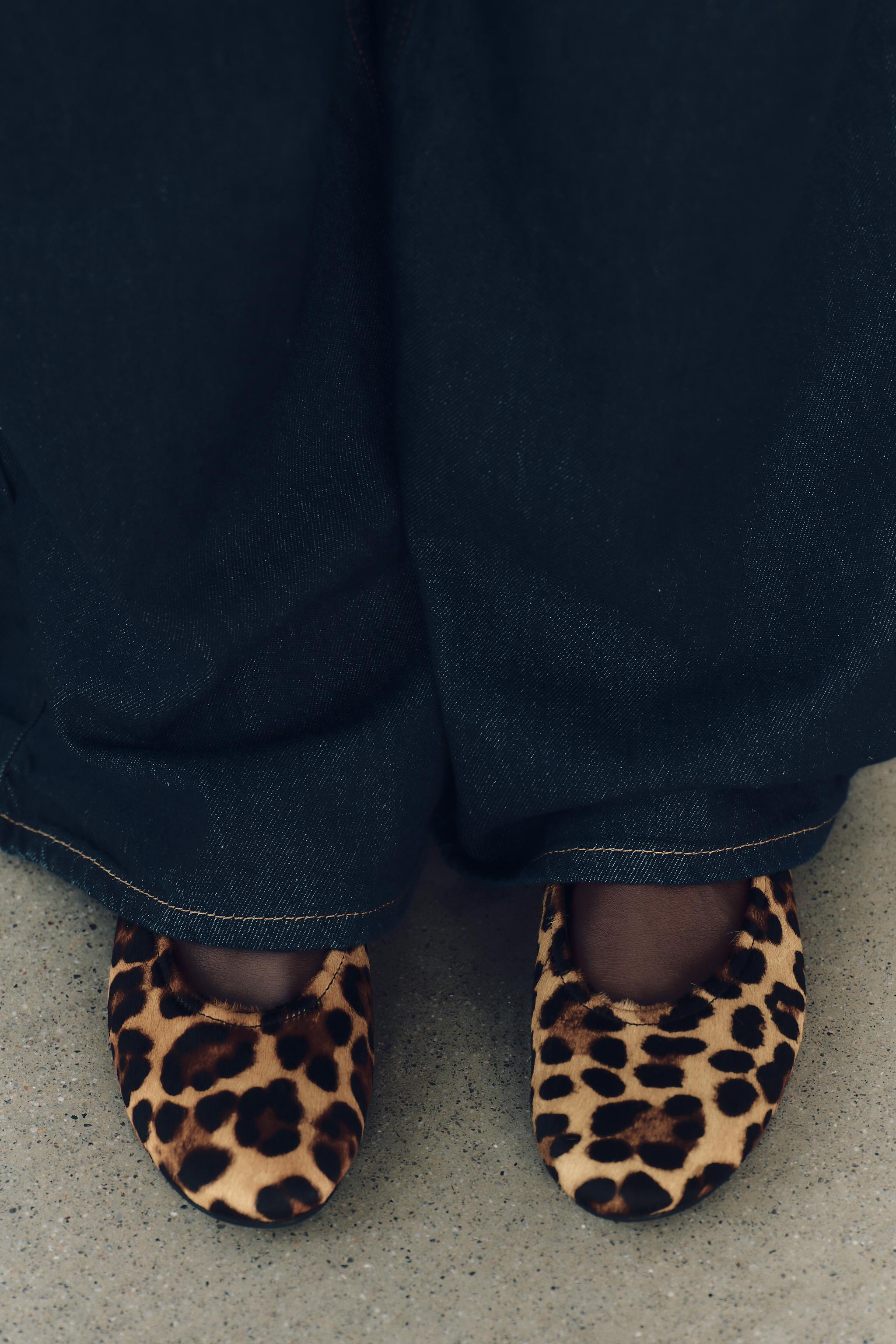 Animal print ballet pumps best sale