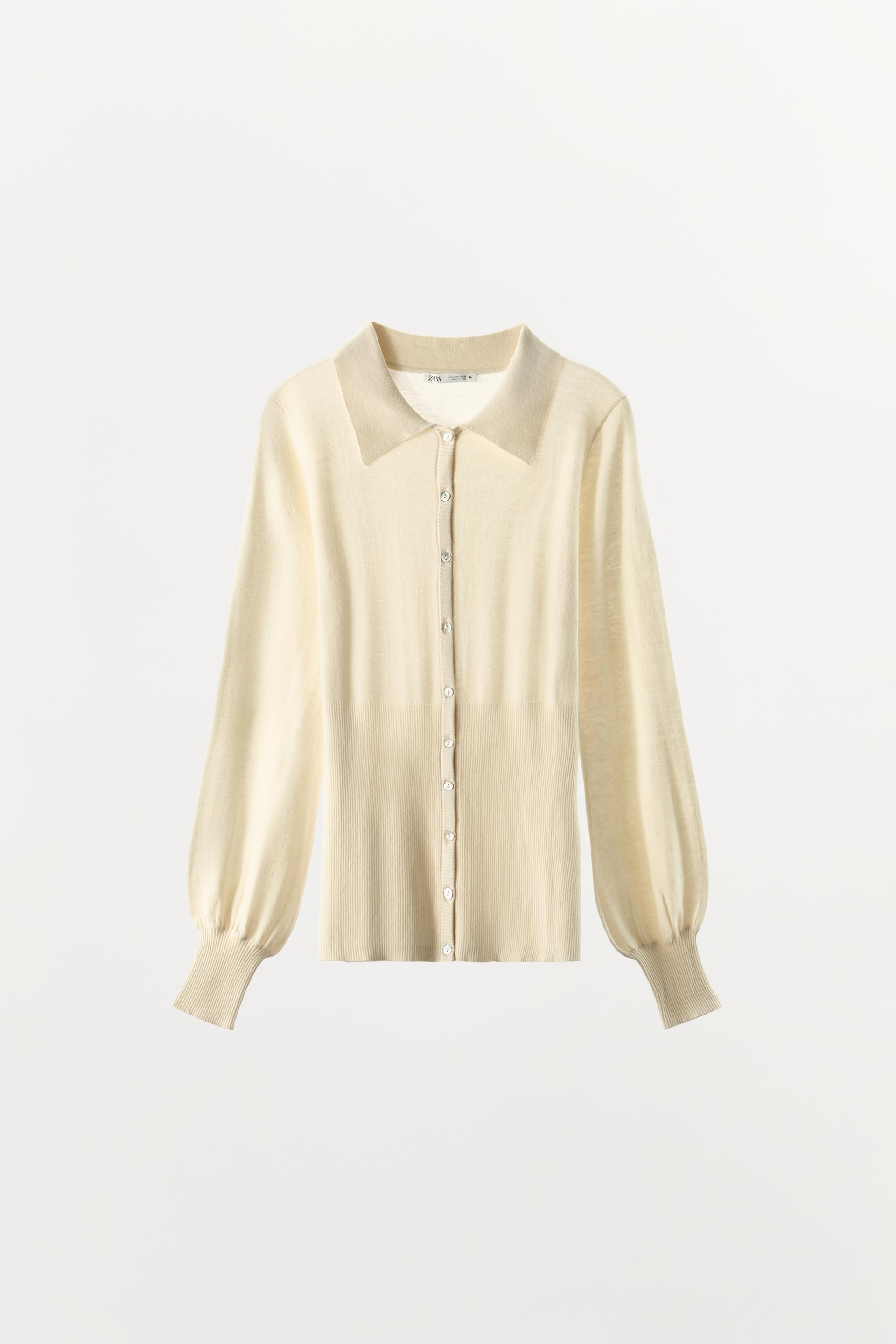 BUTTONED KNIT POLO SWEATER thumbnail 5
