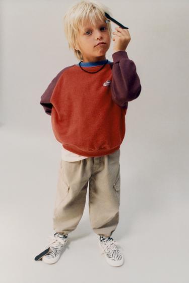 RAGLAN SLEEVE SWEATSHIRT - Reddish by Zara